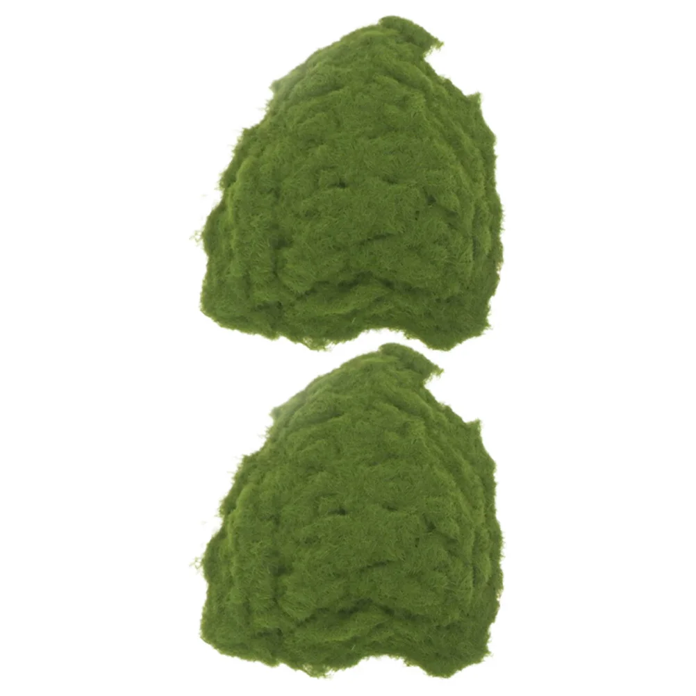 

2 Bags Artificial Moss for Indoor Plants Outdoor Decorating Simulated Nylon Prop Crafts Decorative Fake