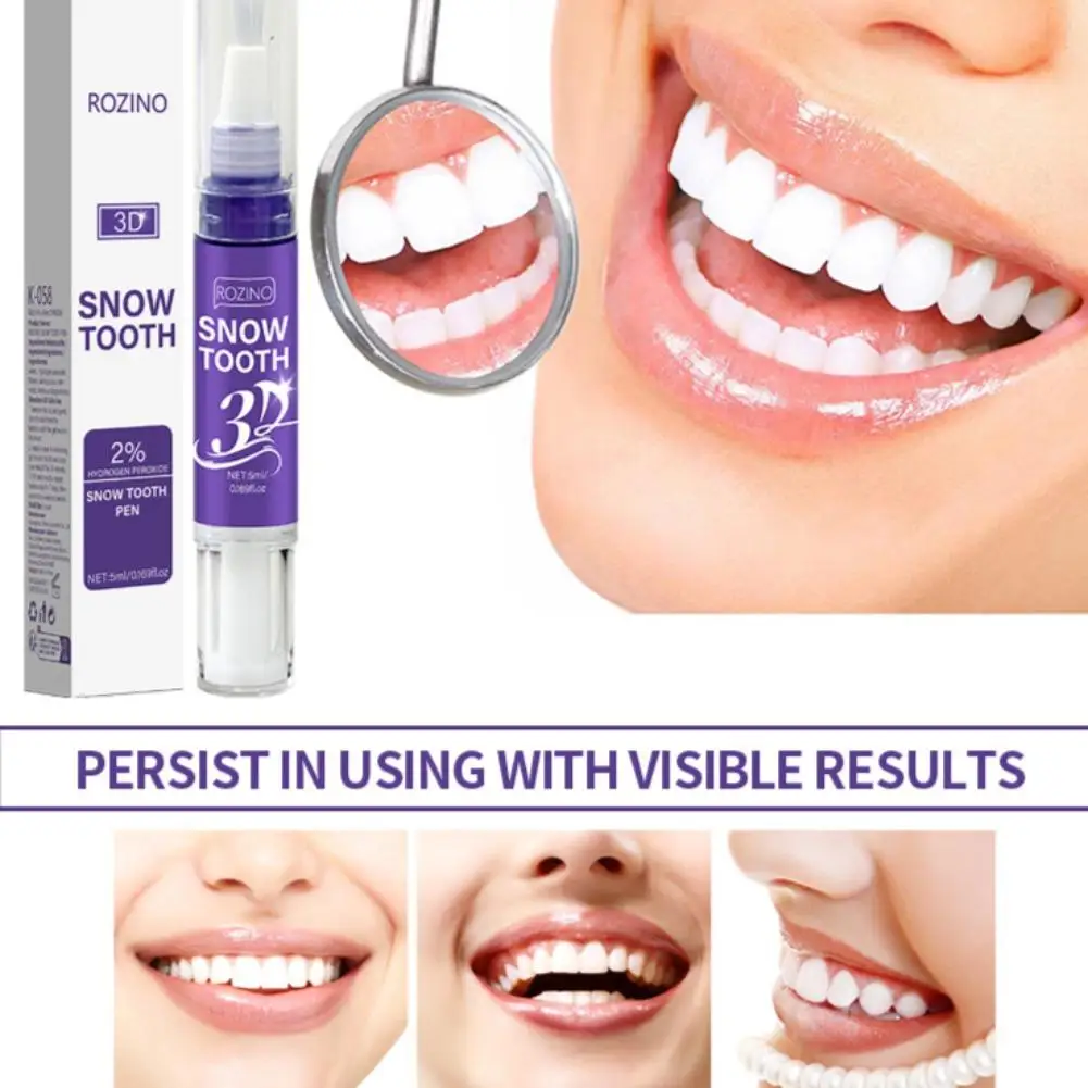 Anti-pigmentation Yellowing Removal Teeth Cleaning Pen Professional Whitening Purple Gel Dental Pen Caring For Oral Dental Care