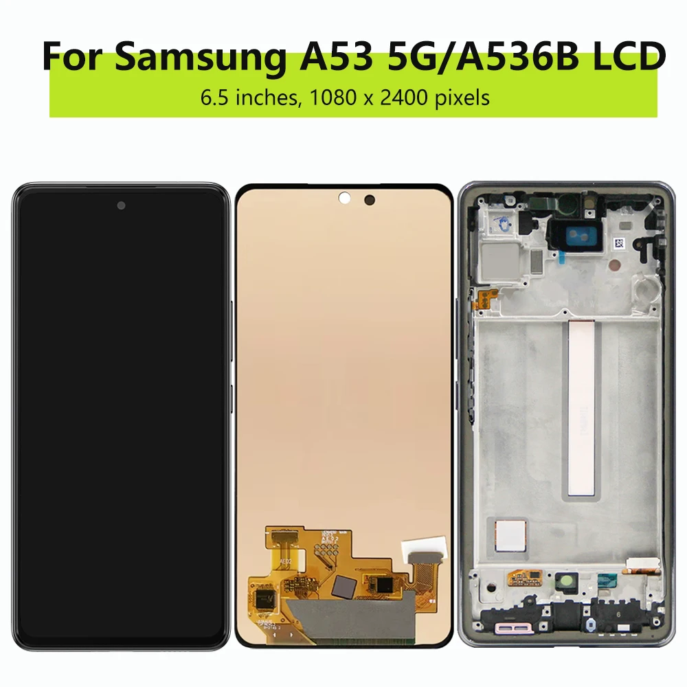 AMOLED For Samsung Galaxy A53 5G LCD Display Touch Screen Digitizer For Samsung A53 5G Display SM-A536B/DS SM-A536E/DS LCD