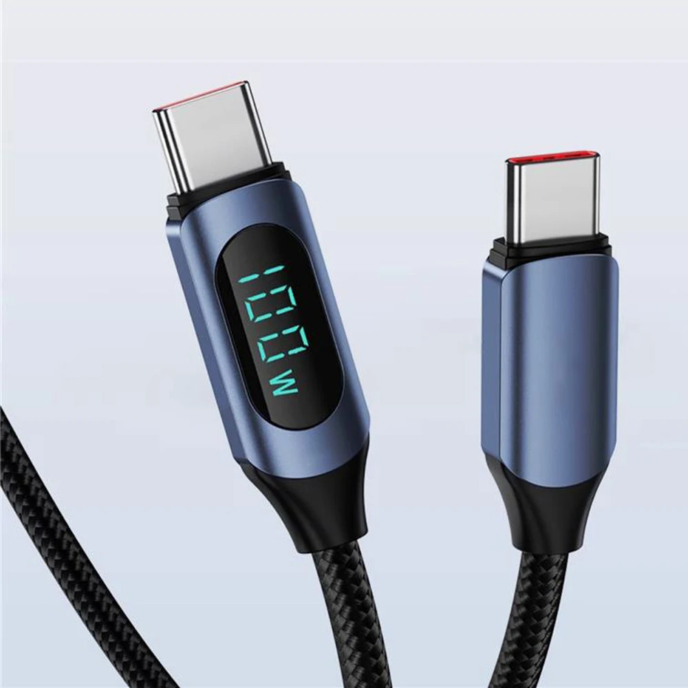 100W 1m/2m Type C to Type C PD Fast Charging Quick Charger USB C to USB C Display Cable For Xiaomi POCO Huawei Data Cord Wire view 6