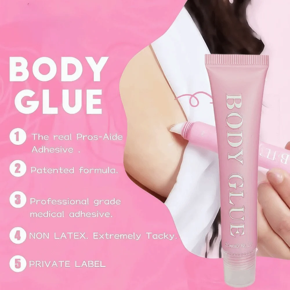 Quick-Drying 20ML Body Adhesive Transparent Waterproof Liquid Body Adhesive Strong Hold Non-Slip Clothing Glue For Low-cut Top