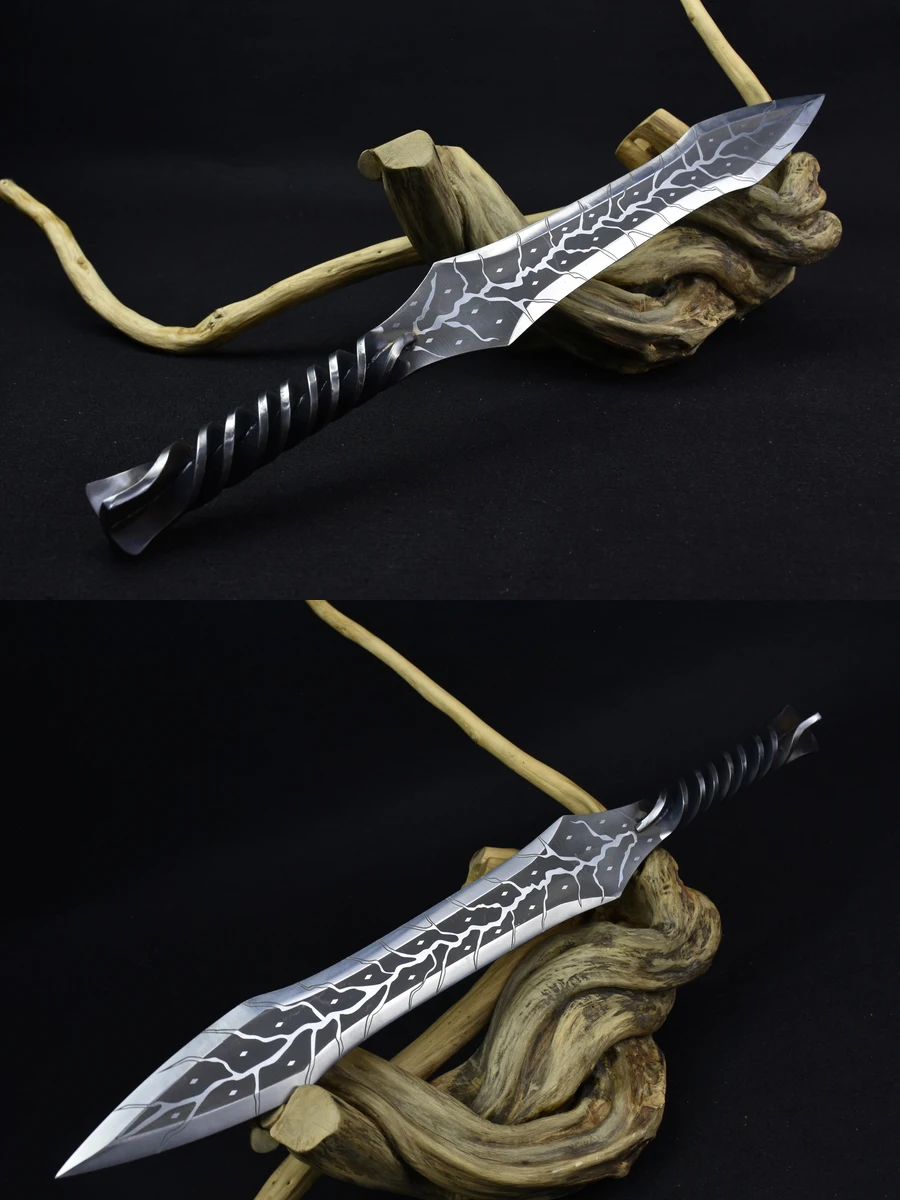 53cm Medieval Viking wind Thunder sword stainless steel cosplay role-playing weapons Ninja Kung fu katana gift performance