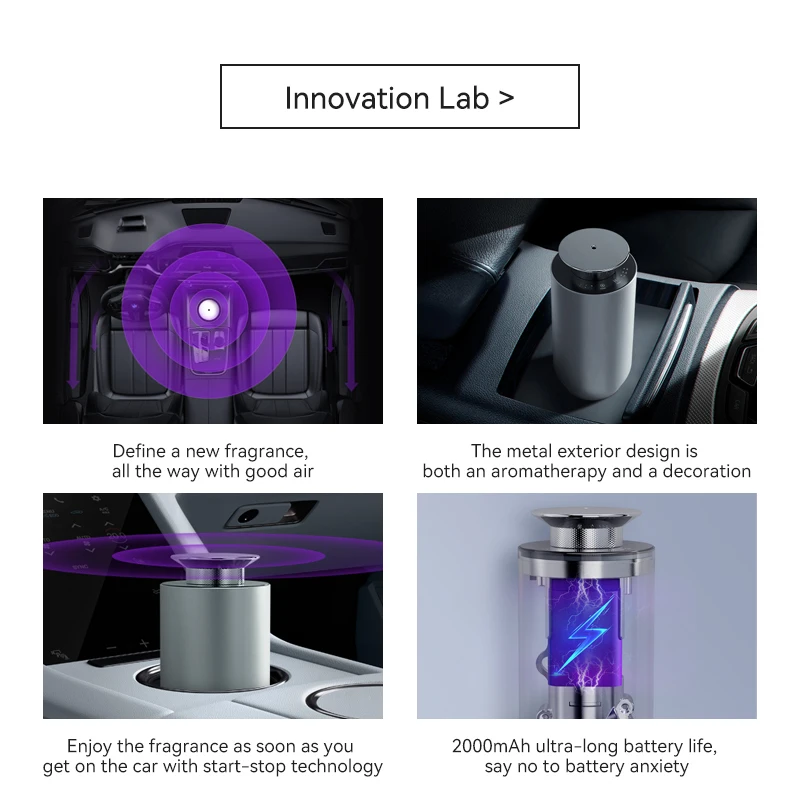 High Quality Portable Mini USB Wireless Car Diffuser Bottle 10ml Smart Spray Essential Oil Aroma Diffuser for Cars