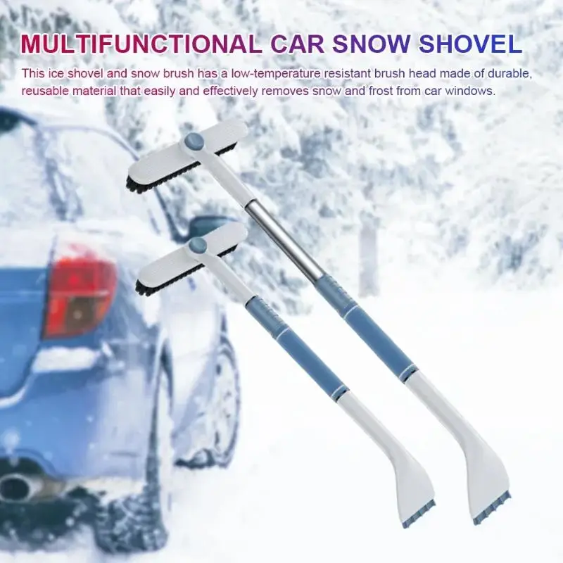 

2-in-1 Universal Snow Scraper with Brush Windshield Defrosting Auto Scalable Detachable Anti-Freezing Snow Removal Shovel