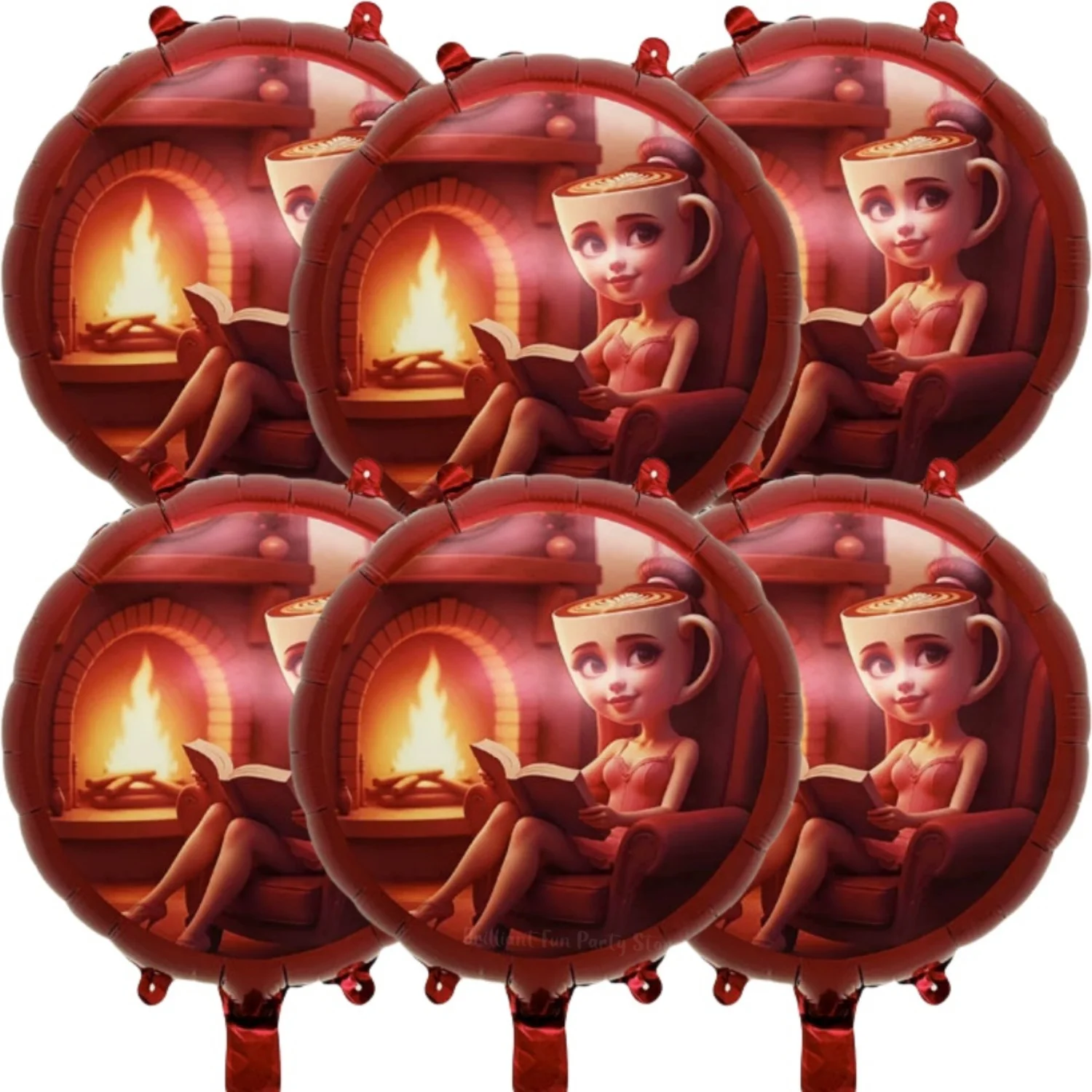 6-teiliges 18-Zoll-Set mit italienischen „Brainrot Tung Sahur Tralalo“-Themenballons für Kinder, Babypartys und Geburtstagsfeiern – Detail 6