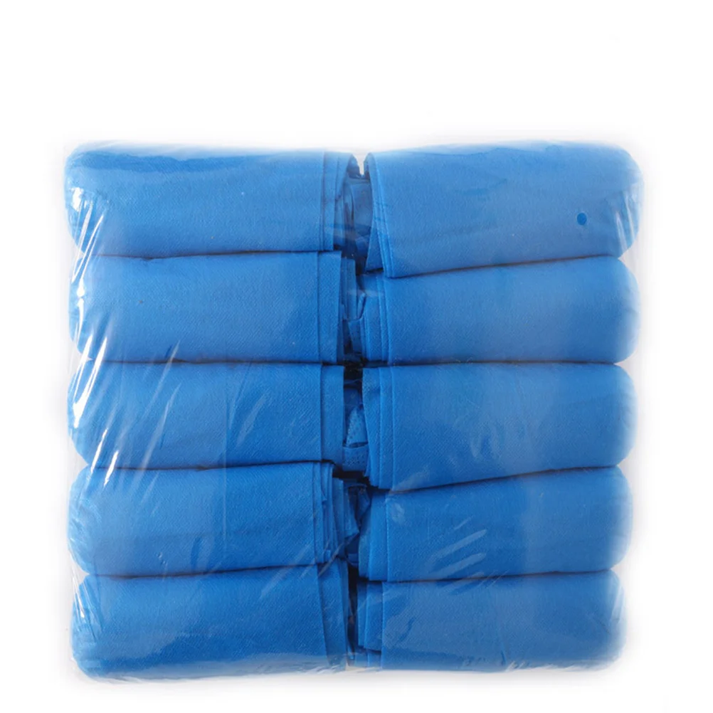200Pcs Nonwoven Fabric Disposable Shoes Cover Elastic Band Nonslip Breathable Shoe Protector Home Office Travel Use