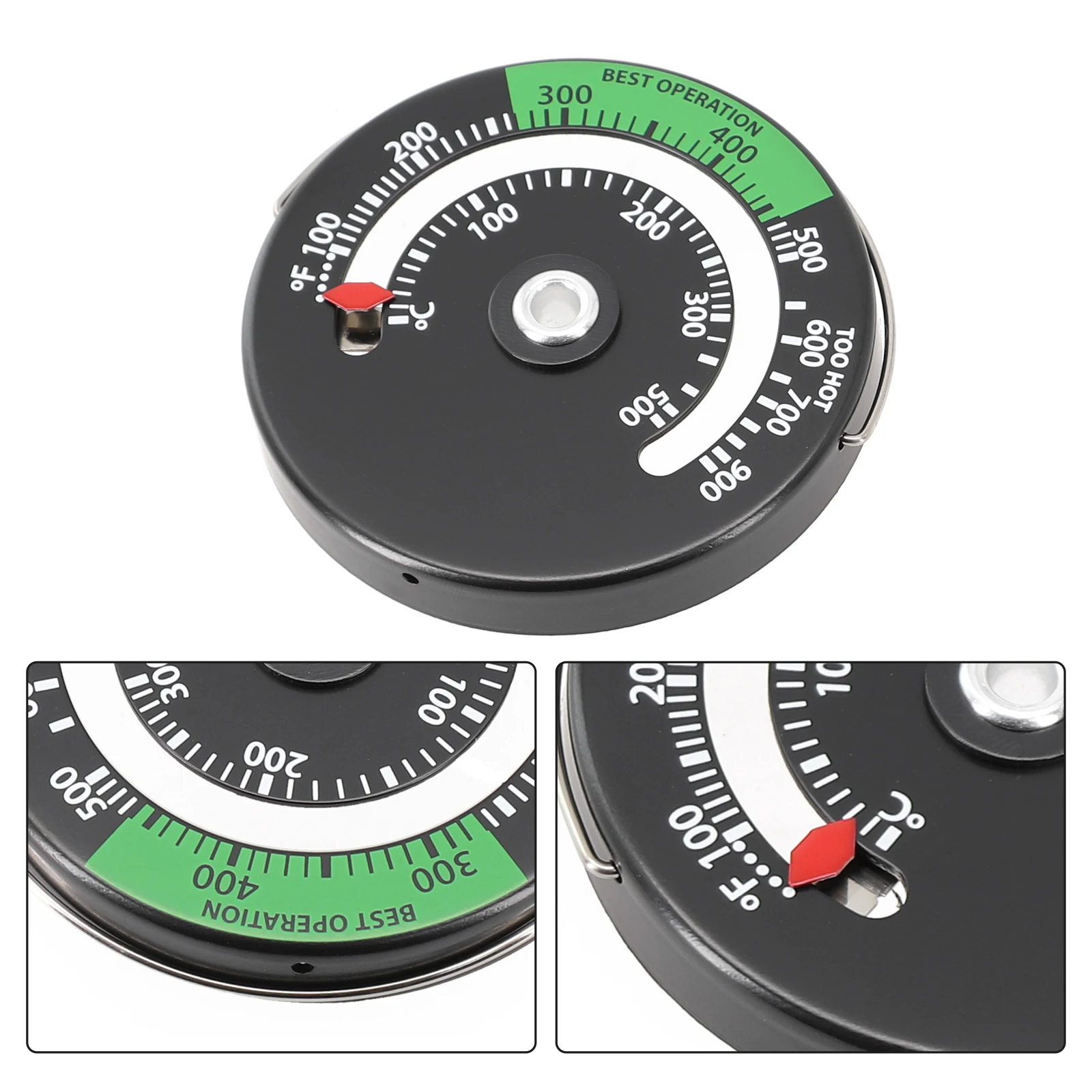 Magnética Lareira Fogão Termômetro, Monitor de temperatura Fan, Sensibilidade ao calor, Churrasco Ferramenta, Lareira