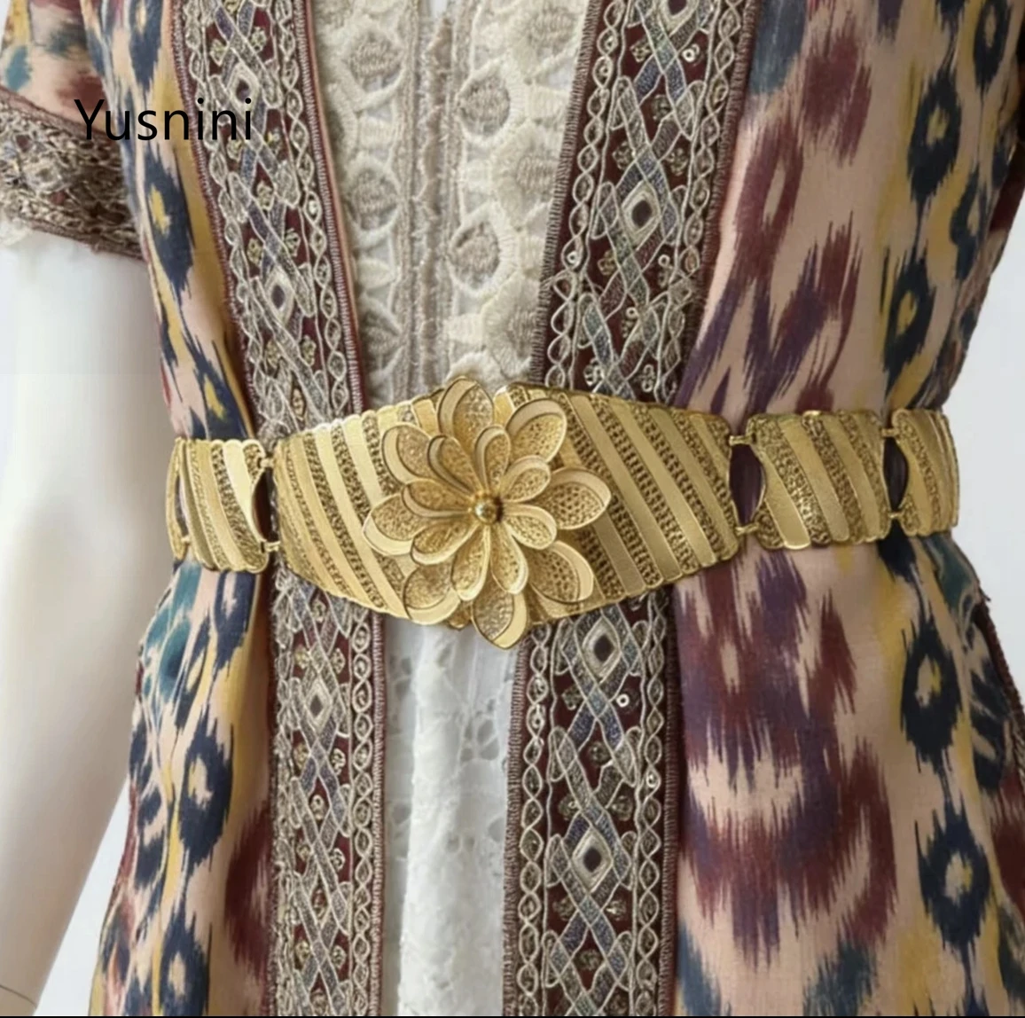 New Middle East Dubai Fashion High end 24K Gold Plated Belt Exquisite Gathering Wedding Engagement Party Jewelry for Lovers 7777