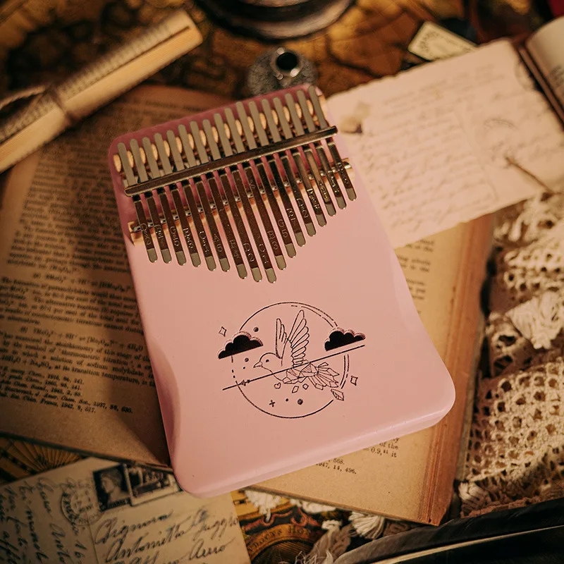 

Фортепиано с большим пальцем, стиль, 17-тональная ручная мелодия, коробчатая калимба, фестиваль рождения, музыкальные инструменты, подарок для детей