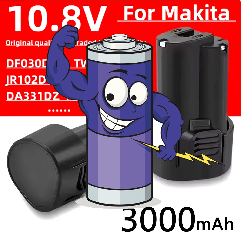 

Li-ion Battery 10.8V 3000mAh Real capacity For Makita BL1013 BL1014 BL 1013 BL 1014 LCT203W 194550-6 194551-4 195332-9 DF030D