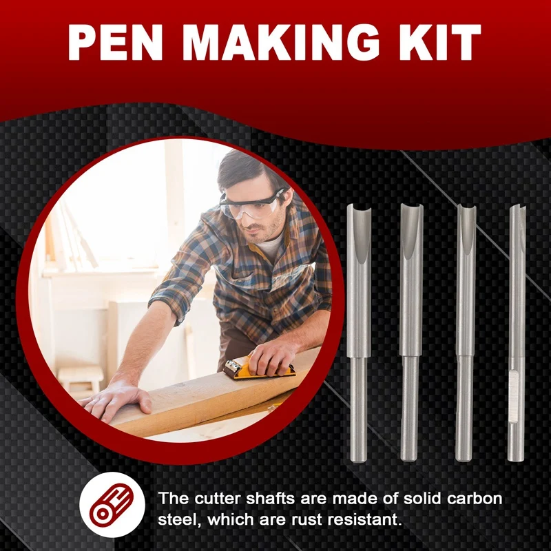 ABXF-13 шт. бочка для ручки с втулками для ручки, набор триммеров для мельниц, 7 мм, 8 мм, 3/8 дюйма, 10 мм, режущие валы для деревообрабатывающего набора ручек