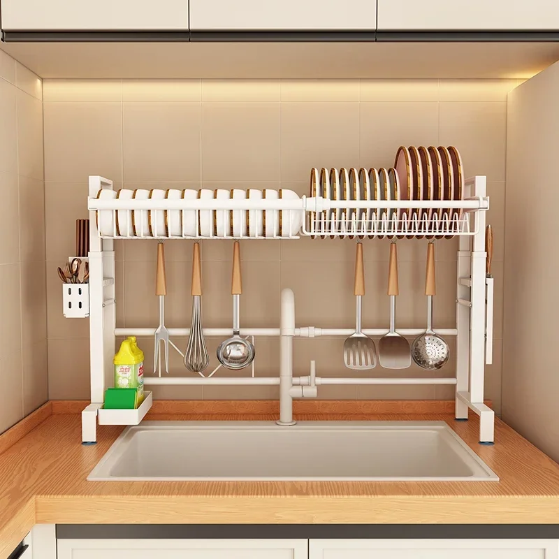 

Kitchen Sink Shelf Stainless Steel Sink Dish Rack Drain Rack Single Layer Dish Rack Dish Storage Artifact