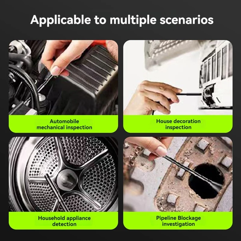 3CGRO-4.3 Inch Inspectiecamera 1080P HD Borescope Camera IP67 Snake Riool Camera Ondersteuning 32GB Kaart & Nuttig Tool