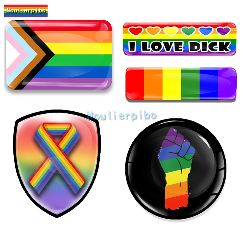 

I Love LGBT Gay 3D Resin Sticker Silicone Gel Decal Support Gay Car Motorcycle Decal for Helmet Laptop Mobile Phone Trolley Case