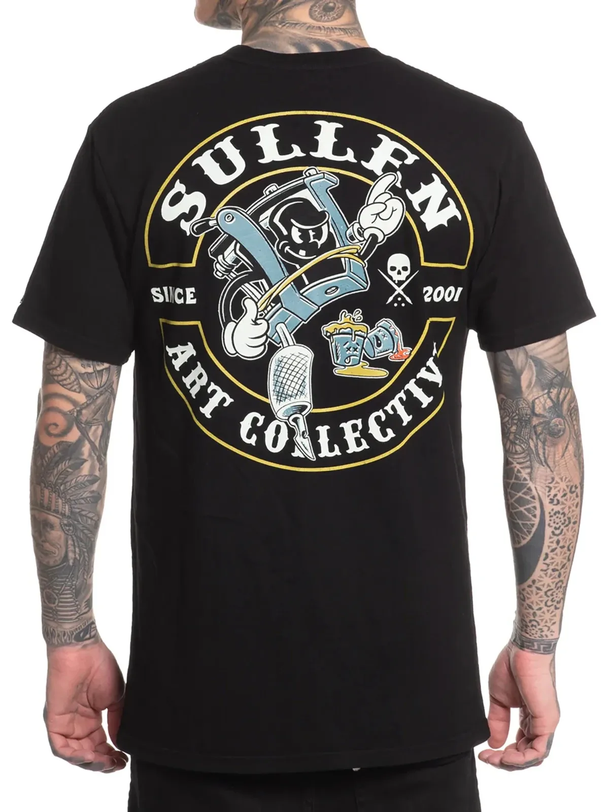 Sullen Men's Ink Slayers Short Sleeve Premium T-shirt Tattoo Style Art Skull Tee