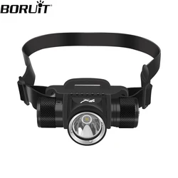 BORUiT HP900 LED-duikkoplamp 60 meter onderwaterkoplamp 3000LM 5 lichtmodi IPX8 waterdichte duikkoplamp 18650 licht