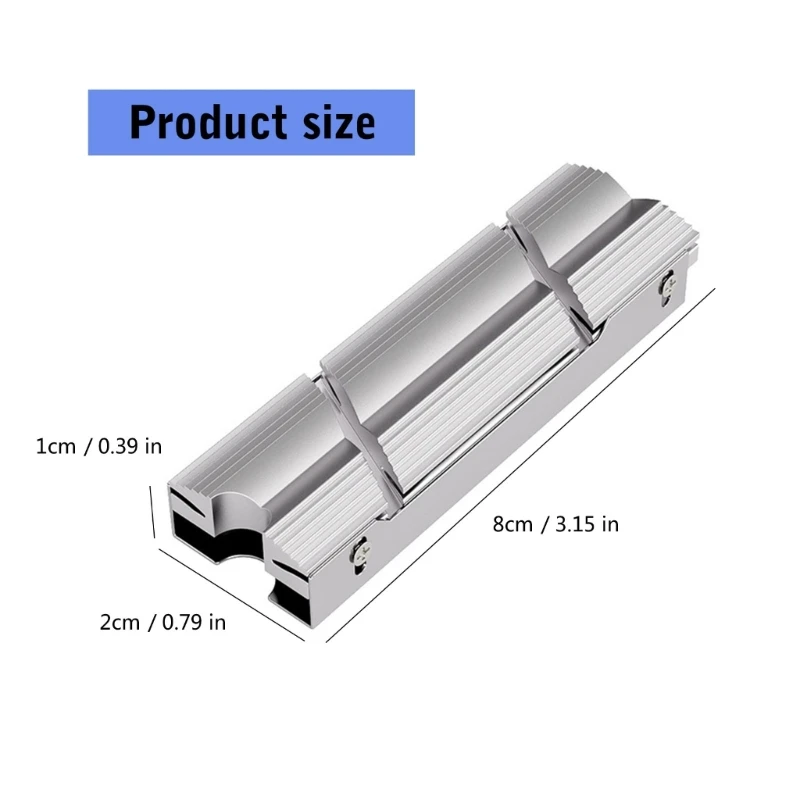 Enfriadores SSD M.2 2280 alto rendimiento, disipador calor SSD M.2 2280, almohadilla silicona conductividad térmica