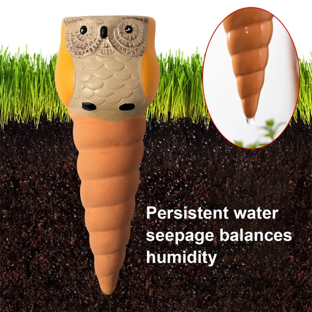 

Керамический поилка для растений с совой, диспенсер для воды для растений с совой, набор из 4 керамических шариков для полива растений с дизайном совы для декоративных растений