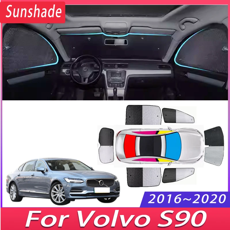 Car Sunshade For Volvo S90 2016 2017 2018 2019 2020 Auto Heat Insulation Sun Protection Sunshade Windshield Visor Accessories