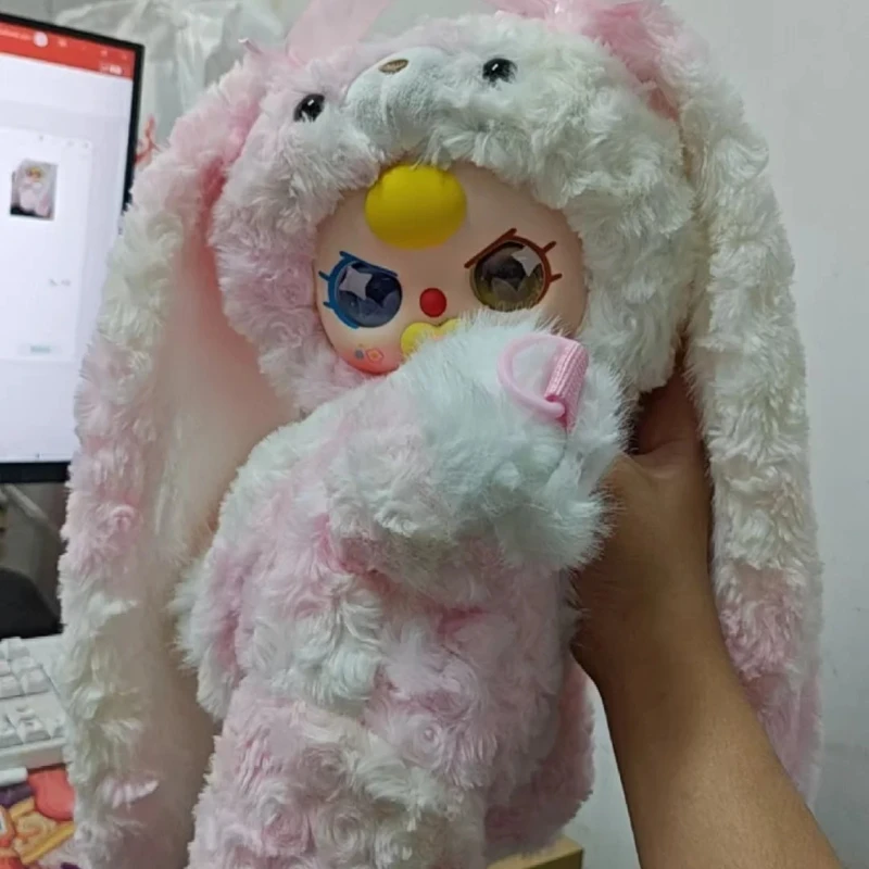 Baby Three Hug Zaino per bambini Scatola cieca Kawaii Anime Figure Borsa a sorpresa Scatola misteriosa Anime Doll Ciondolo in peluche Raccogliere giocattoli per ragazze