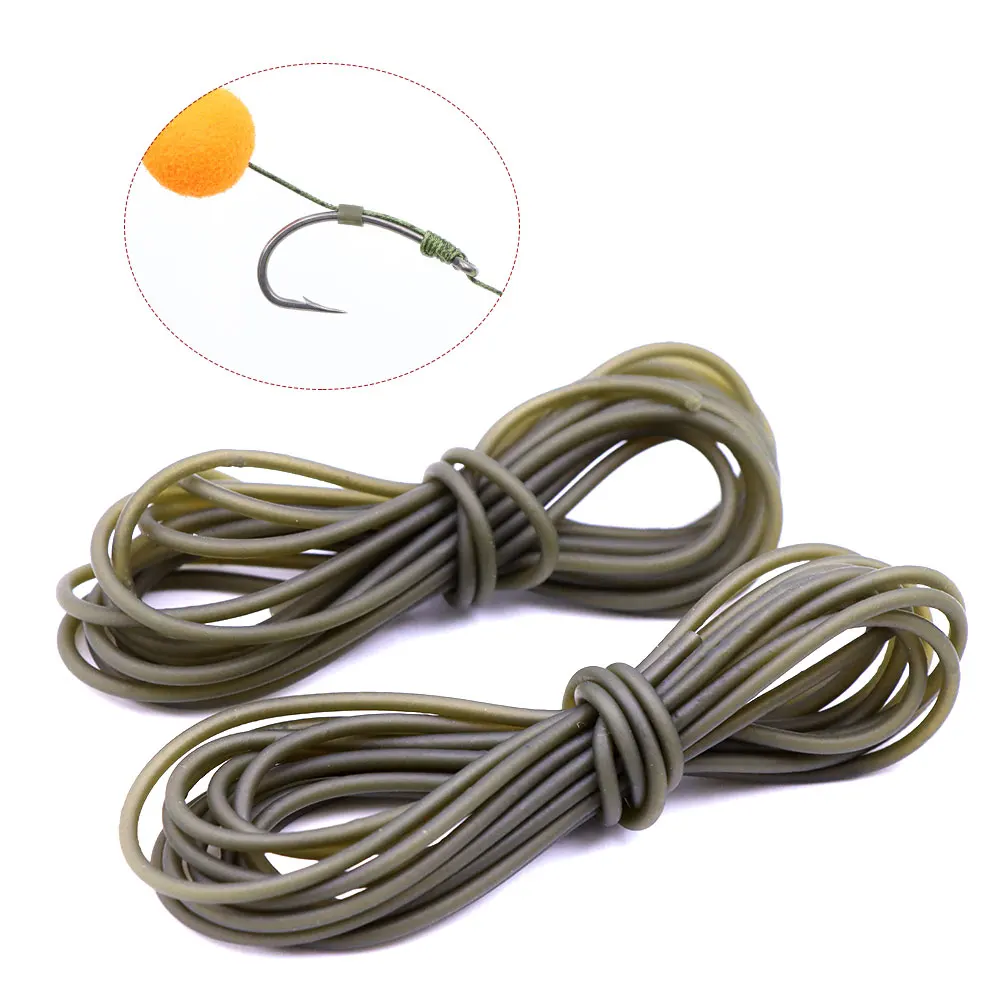 2m Tubing For Carp Fishing Hook Stopper Method Feeder Hook Tip Bait Boilie Stop Bead Carp Hair Rig Terminal Accessories Tackle