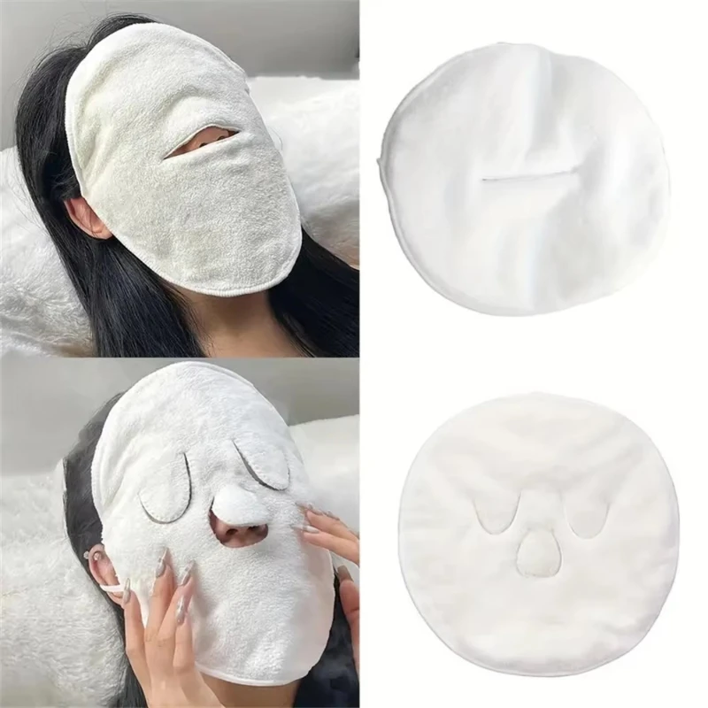 

1-4 шт. многоразовые полотенца-маски для лица с горячим и холодным компрессом - увлажняющий паровой увлажнитель для лица для горячего и холодного ухода за кожей, мягкий, нежный.