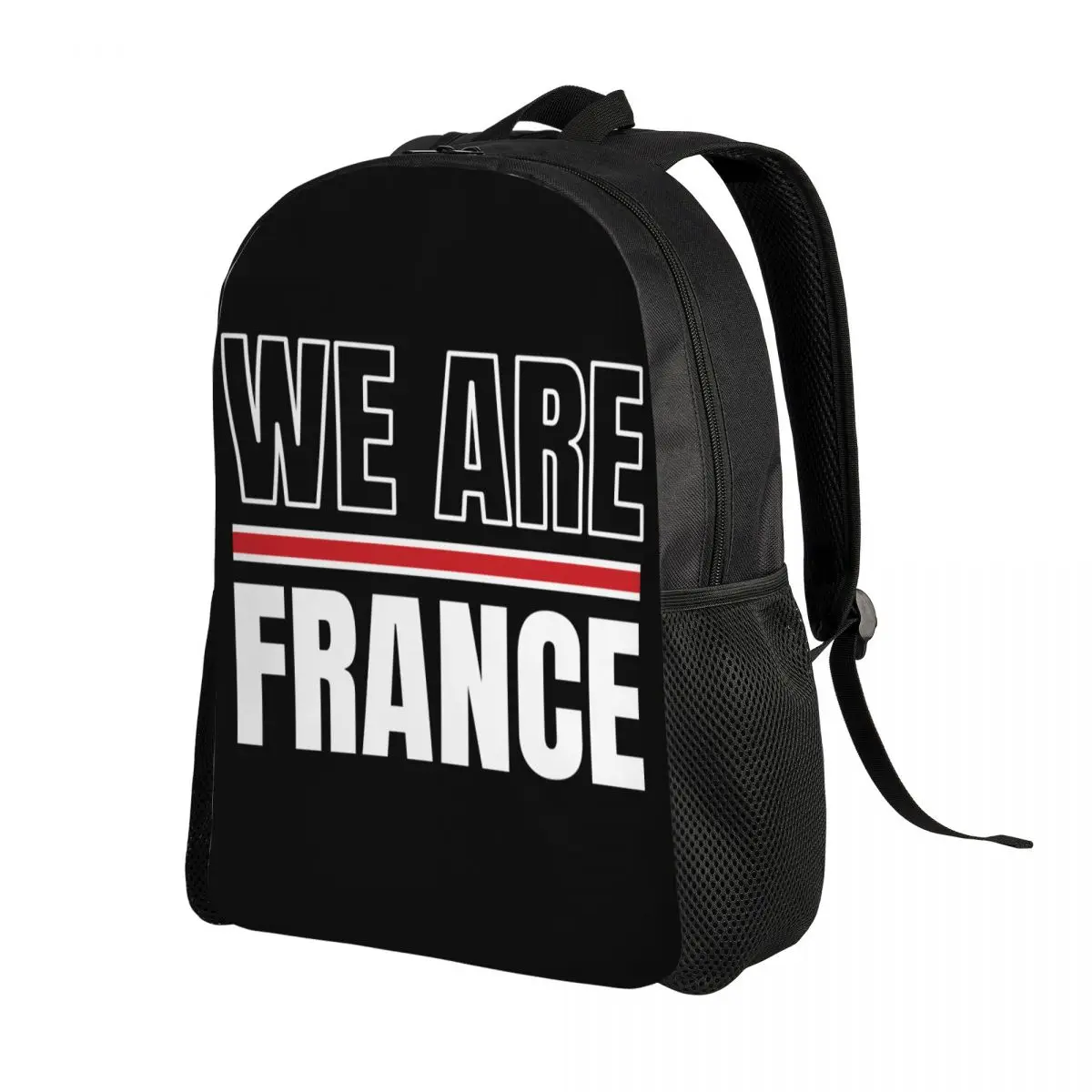 Custom We Are France Backpack for Women Men Water Resistant School College Bag Print Bookbag