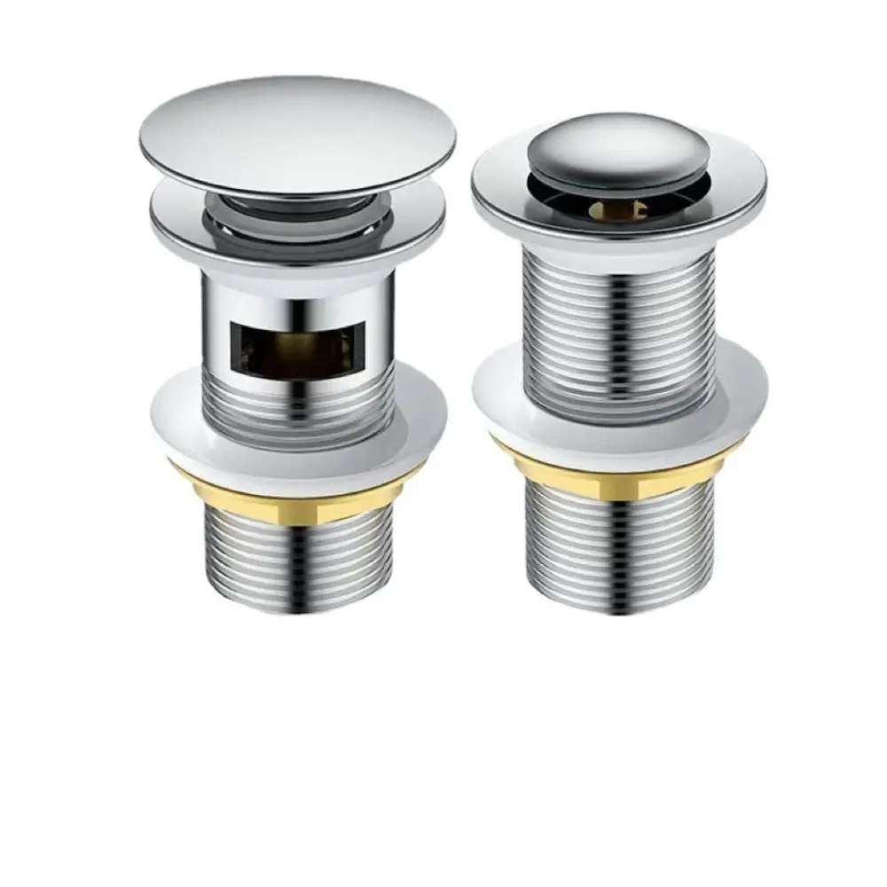

Click Clack Waste Button Push Pop Up Bath Stopper Sink Strainer Basin Drain Device Basin Sink Tap
