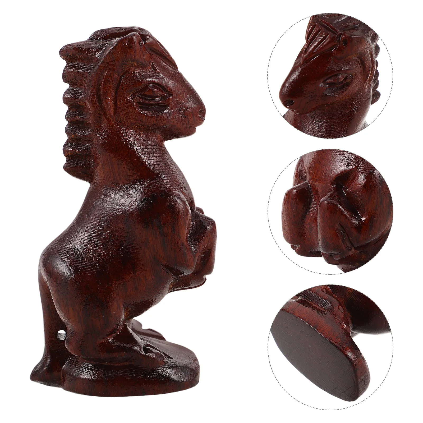 منحوتة يدويا خشبية زودياك الحصان الحبوب الطبيعية حجم صغير فنغ شوي مكتب الجرف ديكور محظوظ حلية 2026 السنة الصينية الجديدة #1