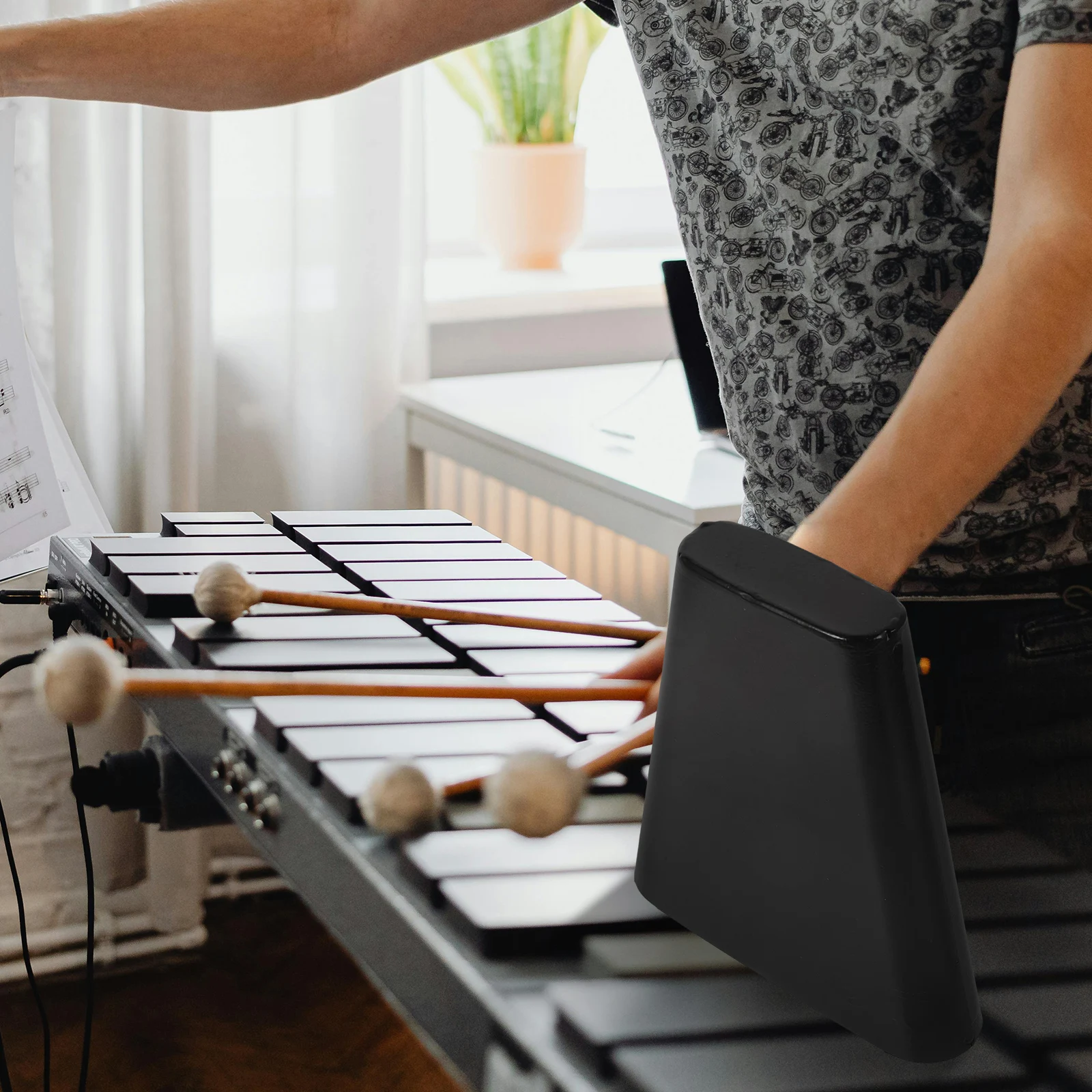 

1 set Metal Cowbell Instrument For Cheering Sports Events Football Game Noise Maker Percussion Children Music Plaything Hand