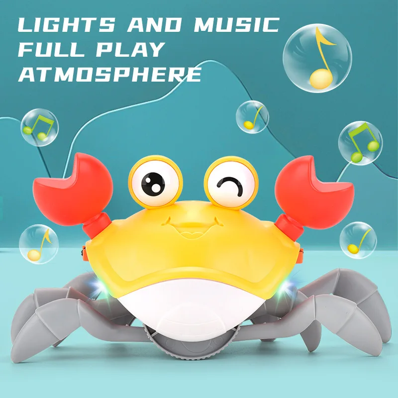 الأطفال الكهربائية الاستشعار الهروب الزحف السلطعون تجنب عقبة بنين بنات إيماءات اليد تضيء السلطعون الموسيقية ألعاب تعليمية