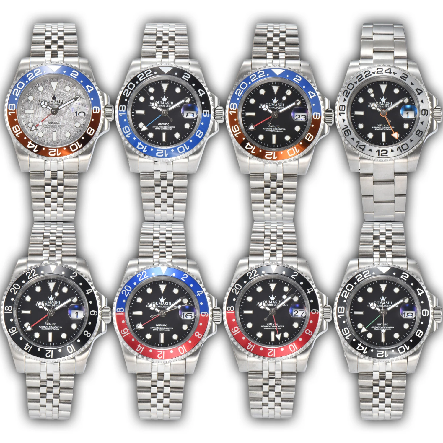 Orologio automatico da uomo 40MM Sottomarino GMT funzione Luminoso impermeabile Vetro zaffiro Orologio da polso personalizzabile moda casual