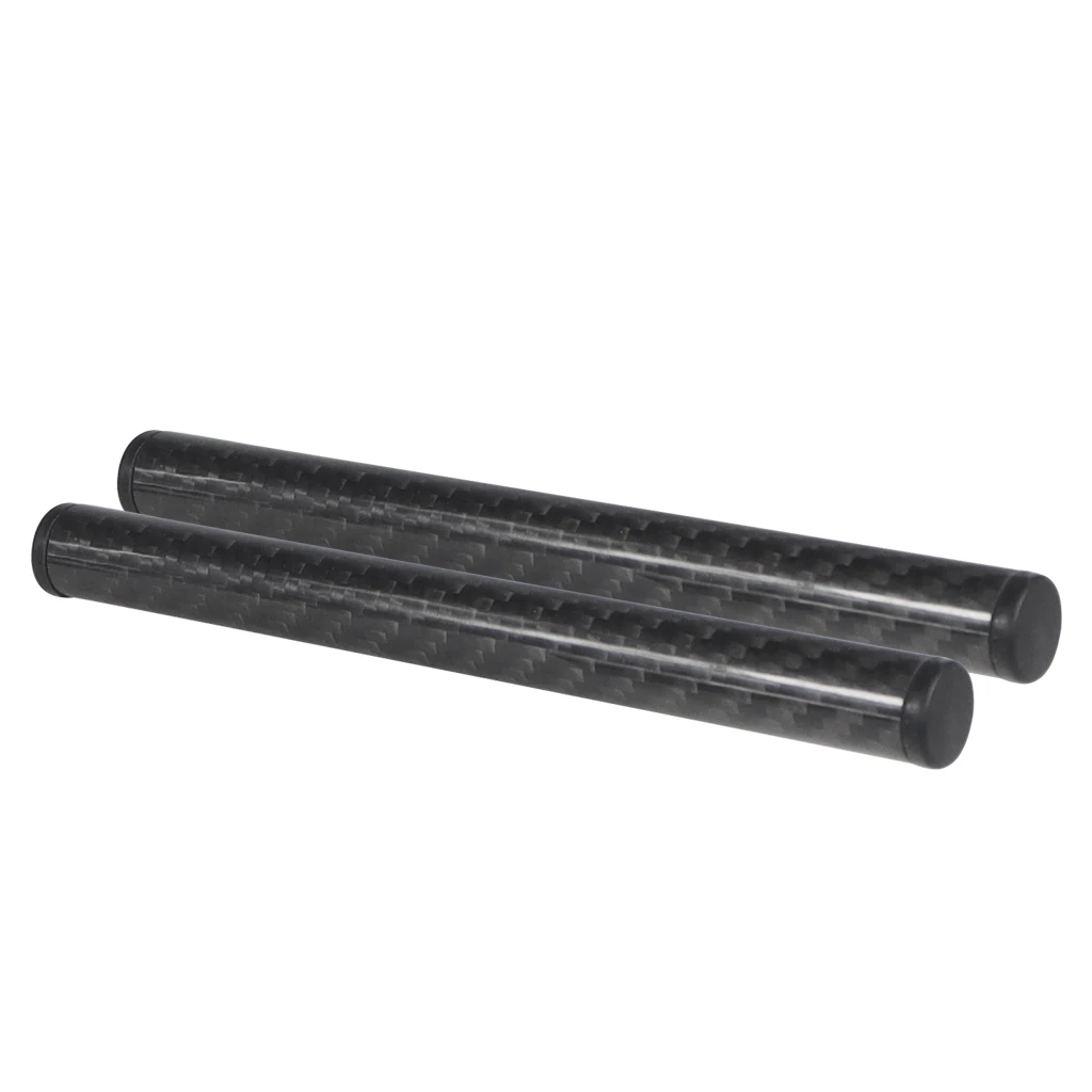 2Pcs 15mm Carbon Faser Rohr Stange 10cm 15cm 25cm 30cm 40cm für Dia 15mm Rod Rail System Follow Focus Kamera Käfig Kit Zubehör – Detail 1
