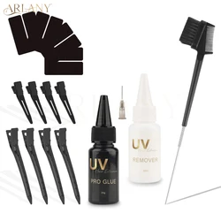 ARLANY 30g UV Hair Glue Super fast Remover Replacement Accessories for UV Hair Extensions Kit Hair Bonding Glue