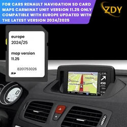 For Renault Carminat Version 11.25 8201753026 Navigation SD Card For Renault Megane,Clio . .2024/2025 GPS sd card maps