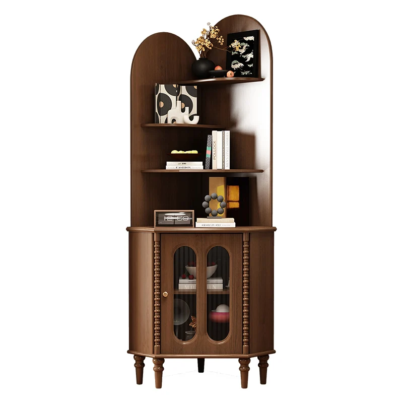 

Premium All solid wood glass door folding door outer triangular corner corner corner