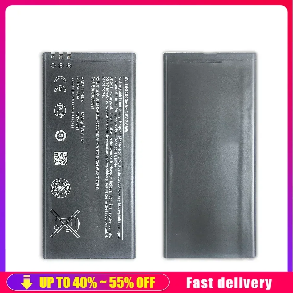 

Mobile Phone Batteries BV-T3G 2000mAh For Nokia Microsoft Lumia 650 RM-1154 BVT3G BV T3G Cell Phone Portable Battery