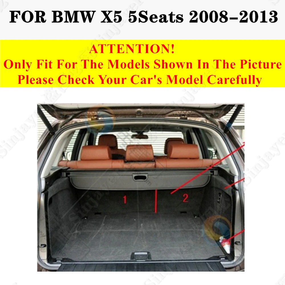 High Side Car trunk mat for BMW X5 E70 5Seats 2013 2012 11-2008 Tail Boot Tray luggage Pad Rear Cargo Liner Carpet Protect Cover