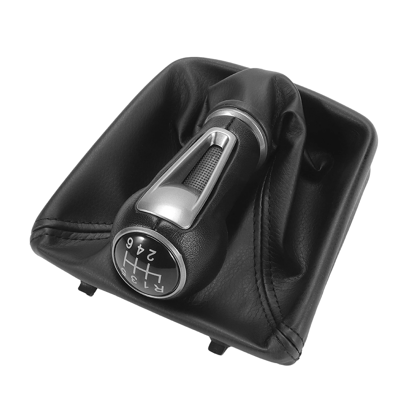 Pomo de Palanca de Cambios de 5/6 Velocidades con Funda de Cuero para SEAT IBIZA IV (6J) 2009 2010 2011 2012 2013 2014 2015 2016 2017