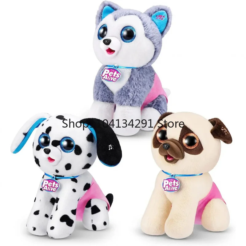 ZURU ペットアライブうんちをする子犬子供用シミュレーション電気ペット犬かわいいペットスターマンファミリーおもちゃアクションフィギュアホリデーギフト