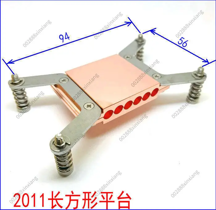 6-Hole Heat Pipe Clamp Aluminum Press Plate Copper Block for 6 PCS 6mm Diameter Heatpipes DIY Cooling Kit