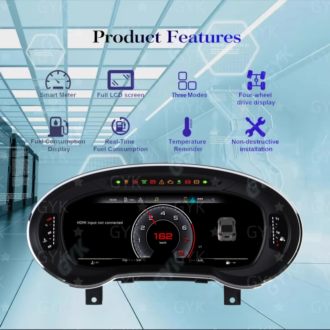 12.3'' Linux Car Virtual For Audi A3 2014-2020 Digital Instrument CockPit LCD Speedometer Dashboard Player Odometer Gauge view 4