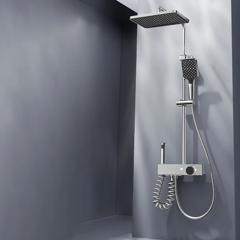 Multifunctional Rain Shower Set Mixer Bath & Shower Faucets Hot and Cold Water Bathroom Piano Shower Set
