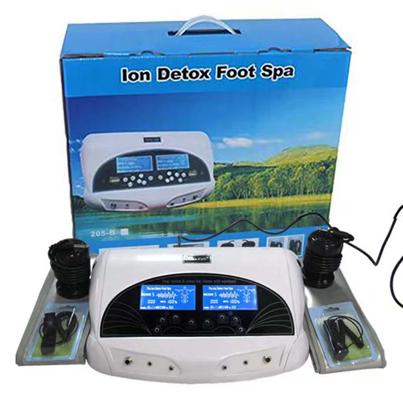 NEW Chinese Dual Ionic Spa Detox Foot Bath/Ion Foot Detox Machine Double Belt Foot Bath Foot Massager Machine