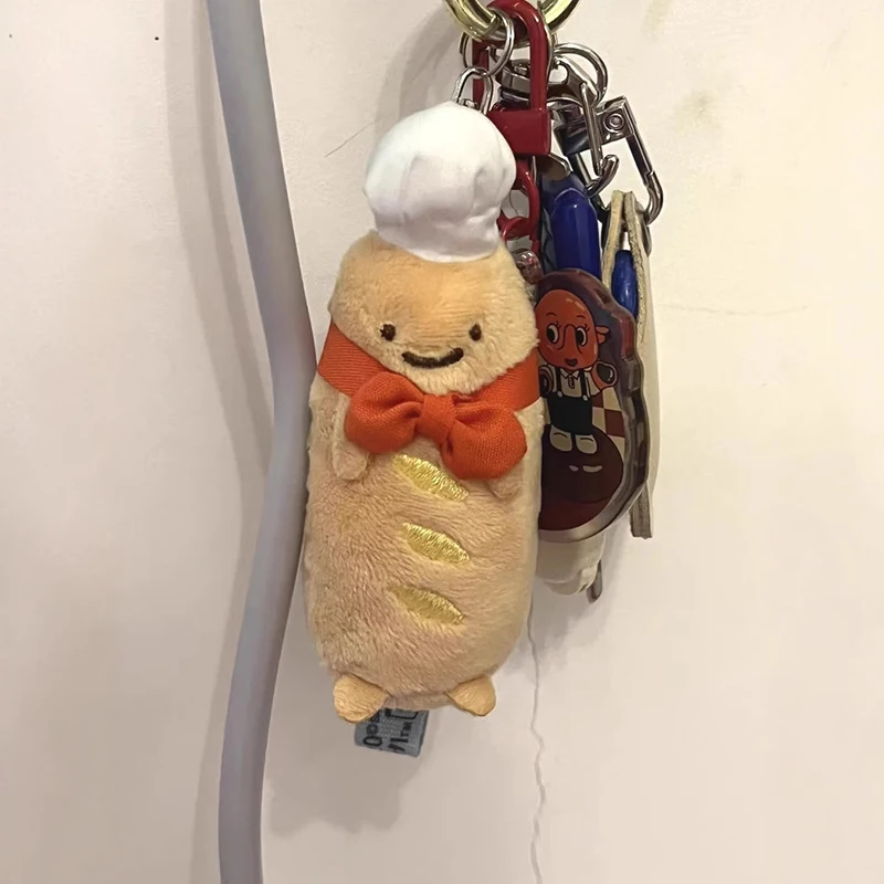 الكرتون الفرنسية الخبز أفخم دمية المفاتيح الإبداعية الخبز كيرينغ حقيبة جميلة قلادة مفتاح الملحقات للفتيات الهدايا #1