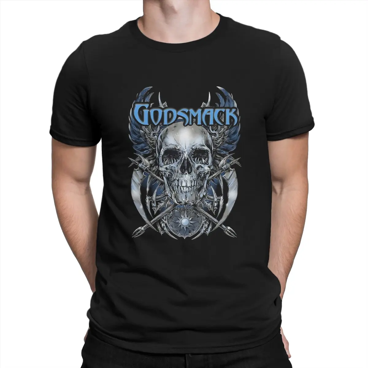 Godsmacks Creative TShirt for Men The Scorpion King American Rock Band Round Collar Basic T Shirt Distinctive Birthday Gifts