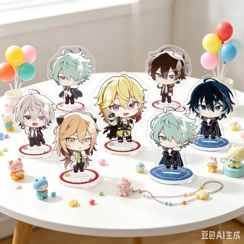 Game OVER REQUIEMZ Anime Theme Series Kaize Ozma Claude Molly Noil Dorothy Yuhiru Acrylic figure stand keychain 10CM Desk Decor