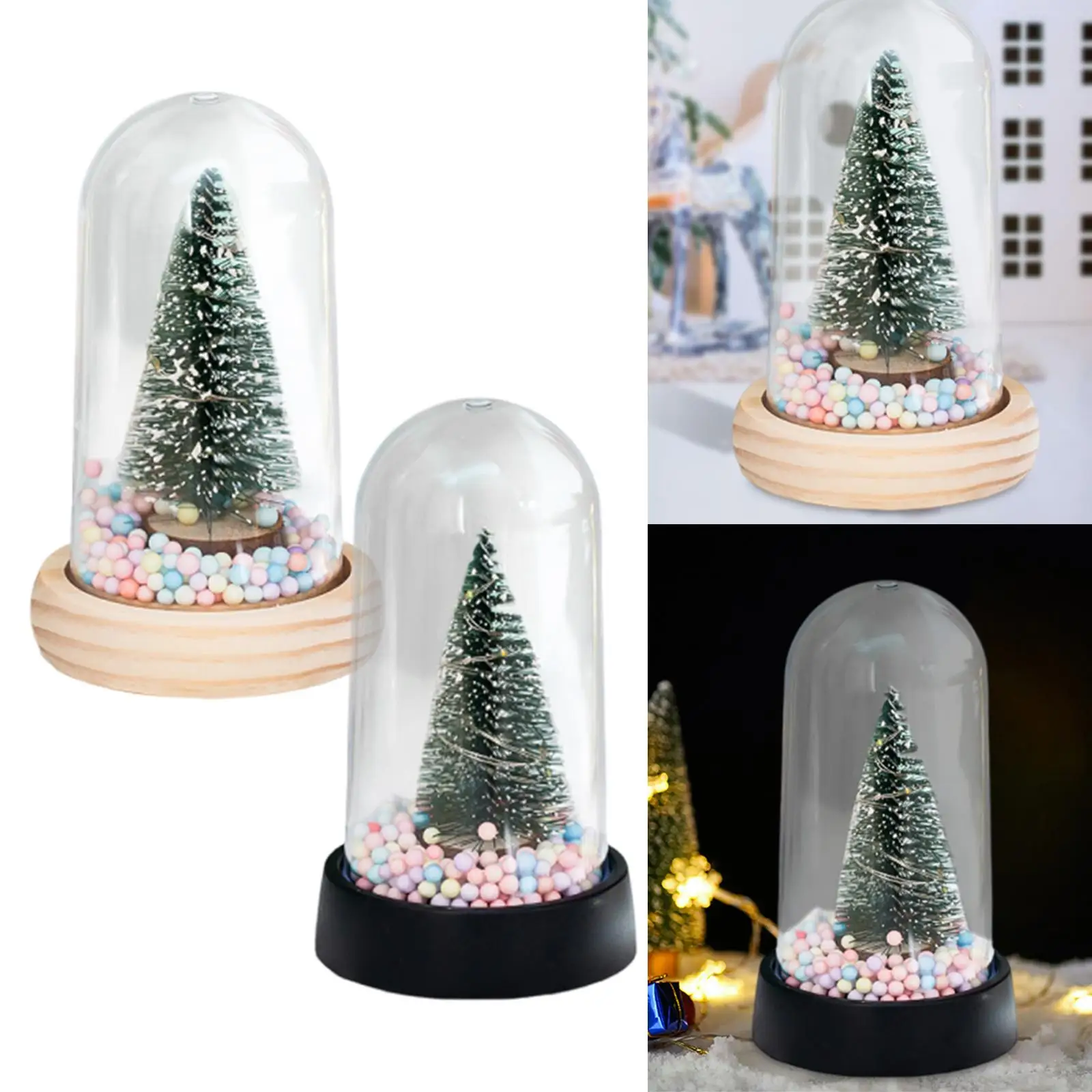 Mini sapin de Noël avec lumière, simulation réaliste, décoration de Noël pour étagère, fête de vacances, intérieur, bureau