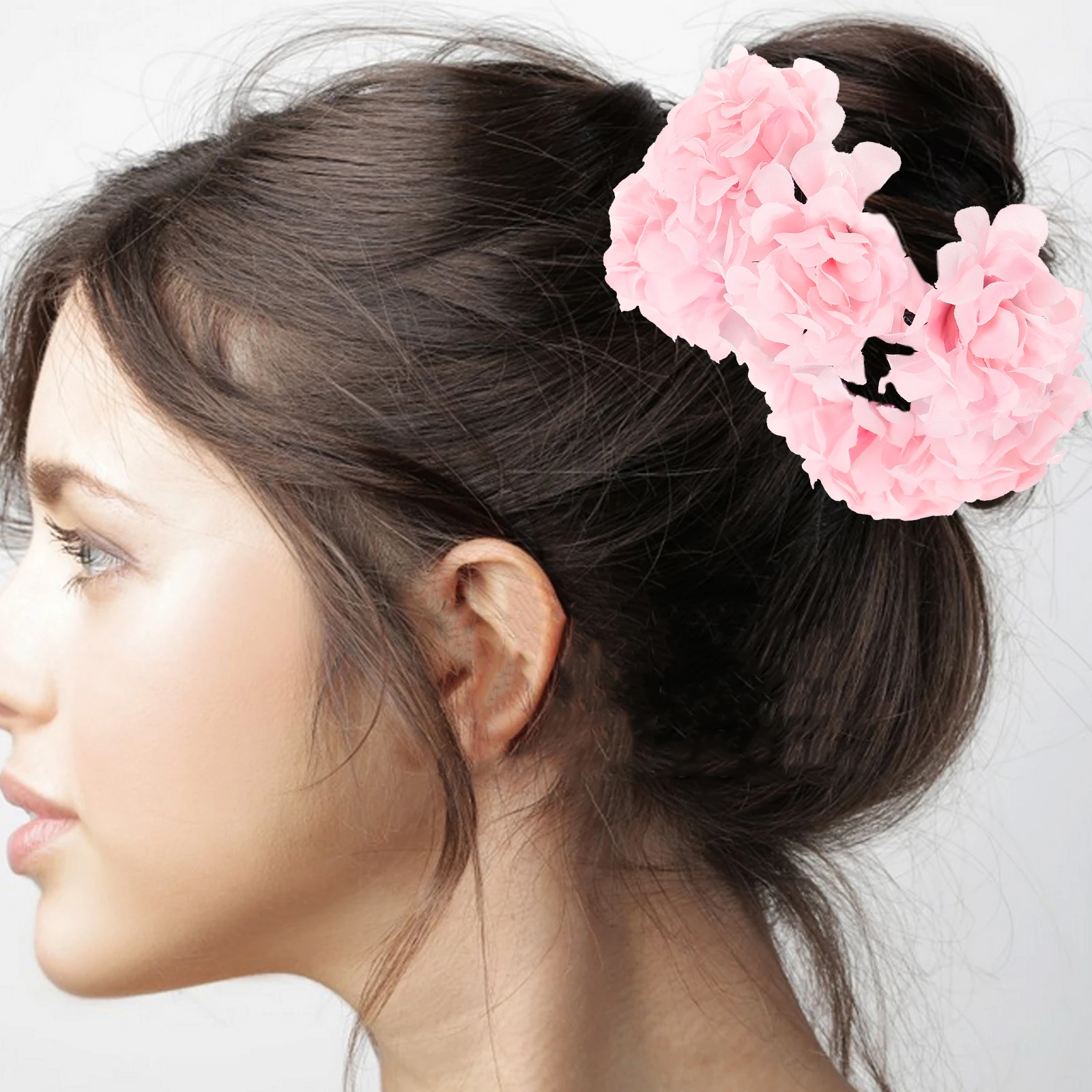 

1pc Simulated Rose Hair Ties Women Girls Bridal Accessories Stretch Ponytail Holders Wedding Hair Rope Daily Use
