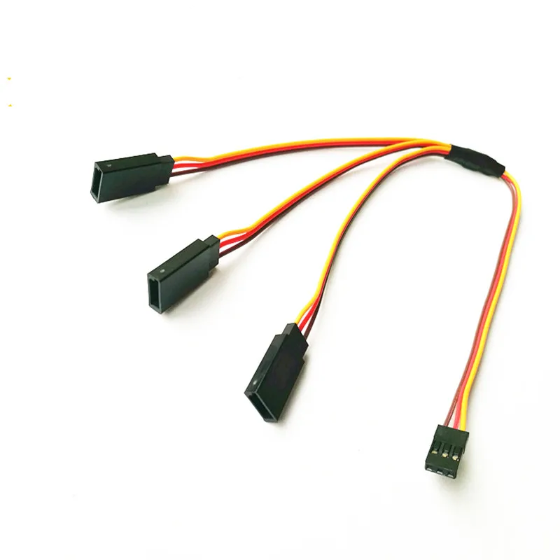 Triple 3-Way Servo Extension Y Cable Wire Extension Wire  60 Core 15cm 30cm Futaba JR Plug 5pcs RC Servo Extend Cord Cable